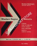 Timetable - London, West of England, South Wales, West Midlands including suburban services, New Issue 4 January 1964 to 13 June 1965 by British Railways Western Region